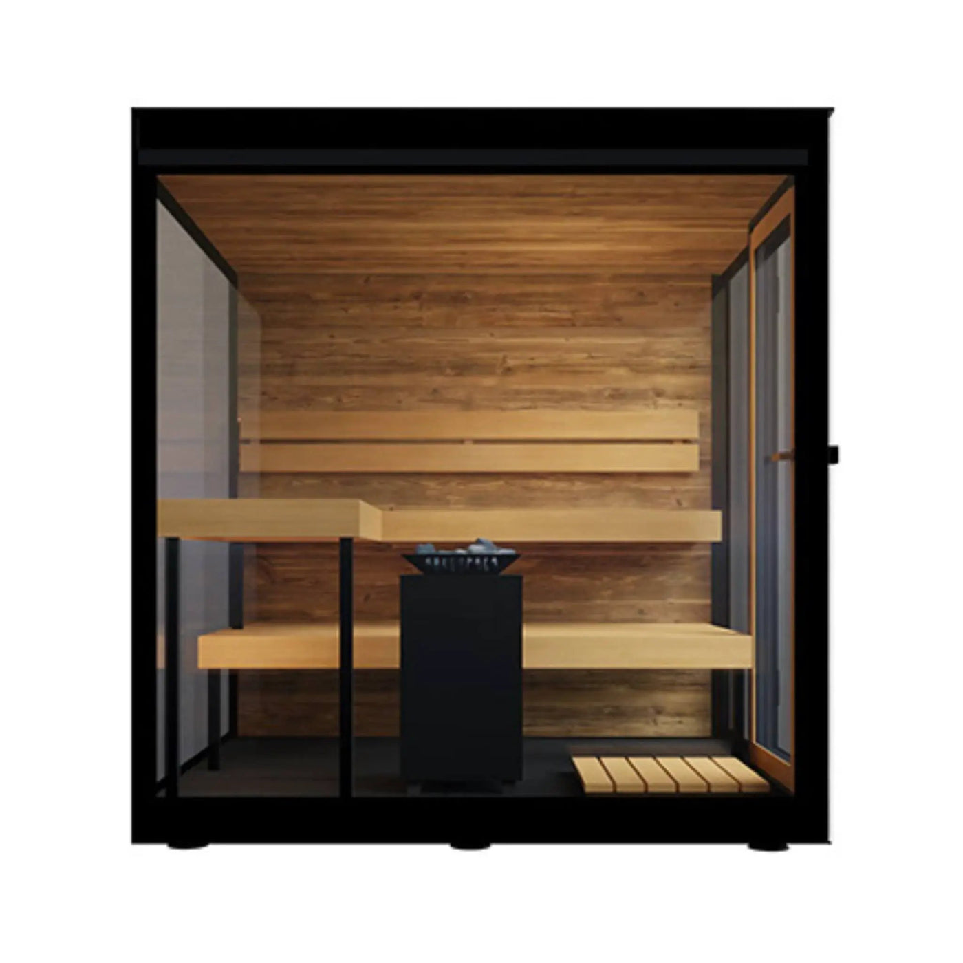 ThermaSol Vue 4-Person Outdoor Mirrored Glass Sauna [Made-To-Order] [14-VUEDL/R] (SAK84963) by SAKSBY WHOLESALE