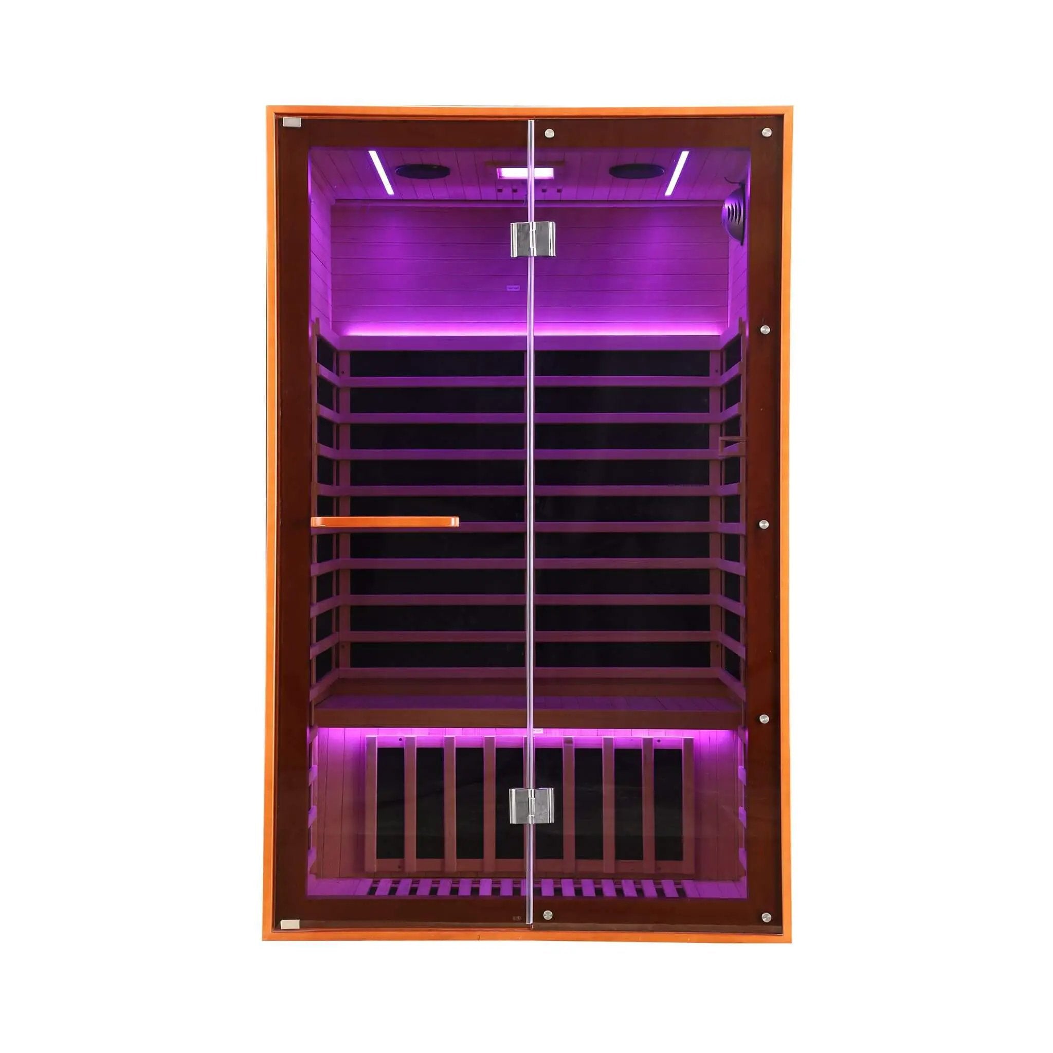Thermora Fontaine 2-Person Luxury Canadian Hemlock Infrared Sauna With Glass Front (SAK97216) by SAKSBY WHOLESALE