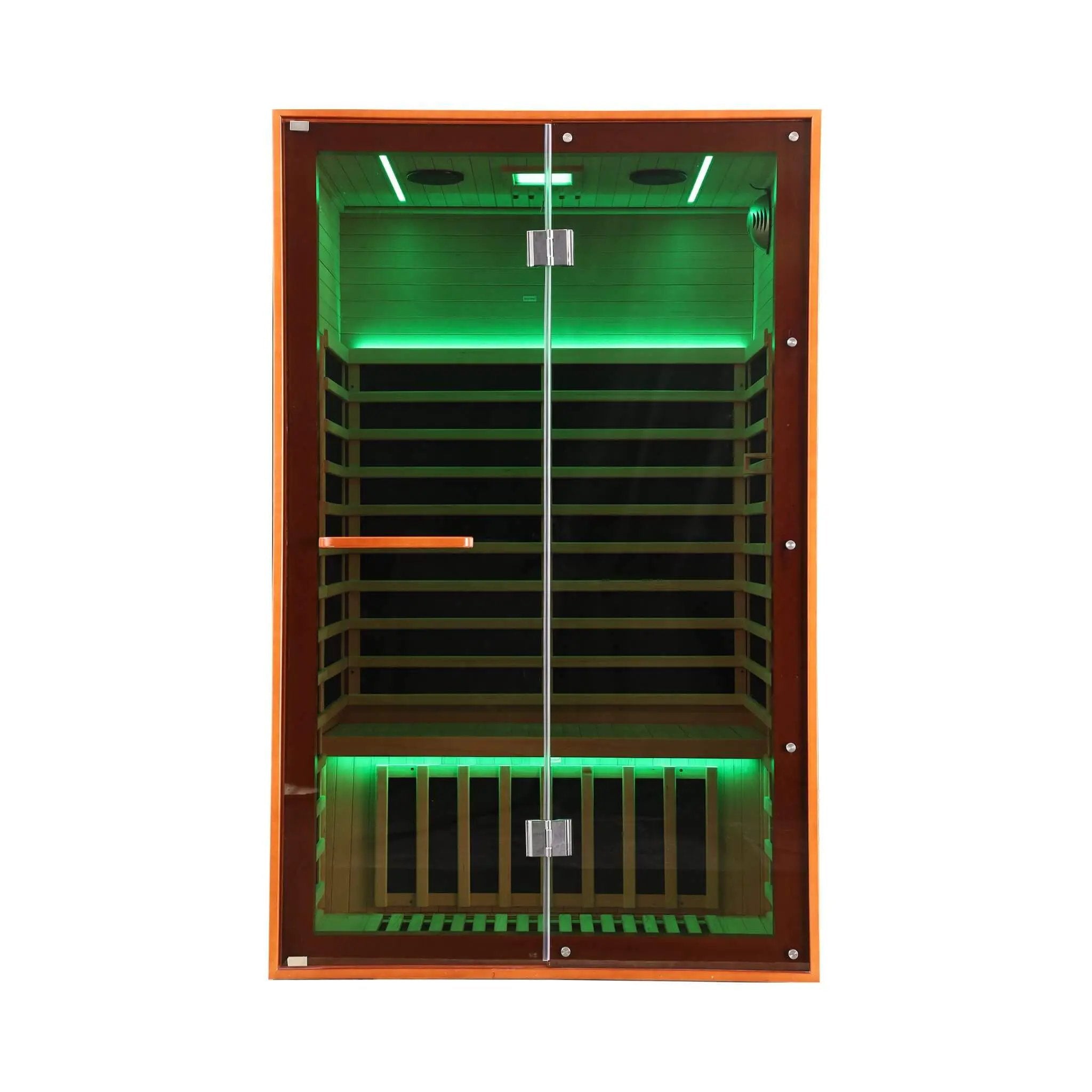 Thermora Fontaine 2-Person Luxury Canadian Hemlock Infrared Sauna With Glass Front (SAK97216) by SAKSBY WHOLESALE