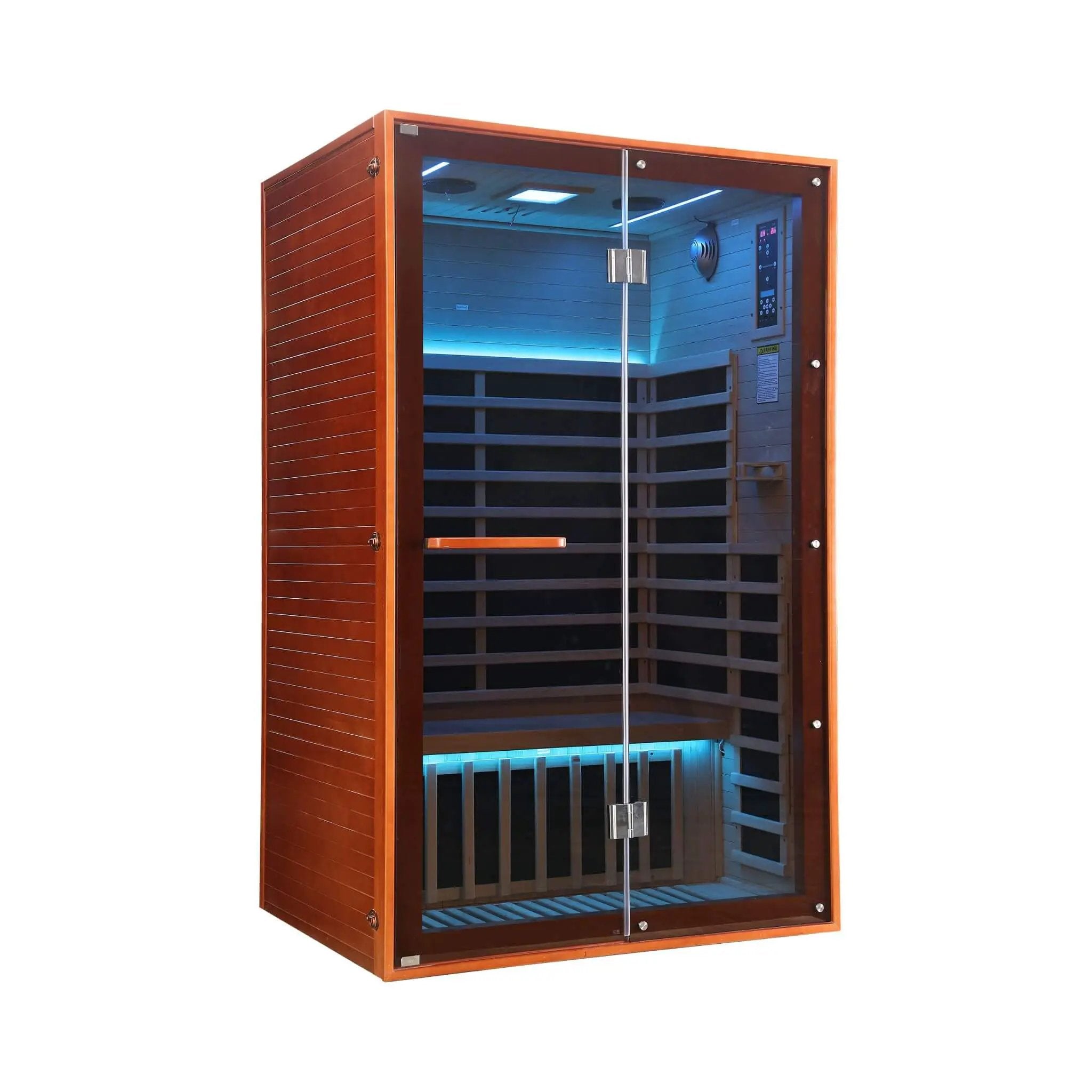 Thermora Fontaine 2-Person Luxury Canadian Hemlock Infrared Sauna With Glass Front (SAK97216) by SAKSBY WHOLESALE