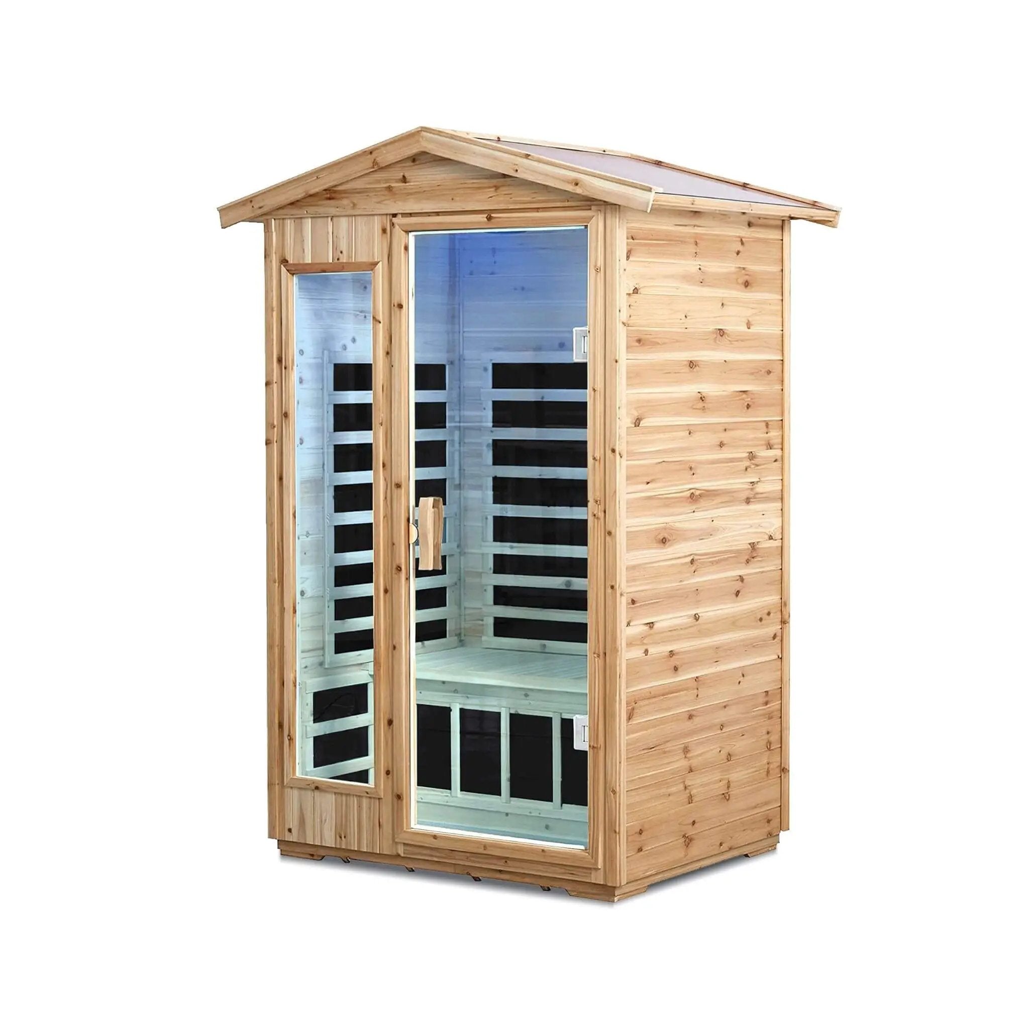 Thermora Vexa 2-Person Outdoor Infrared Sauna With Bluetooth Audio And LED Lighting (SAK28694) by SAKSBY WHOLESALE