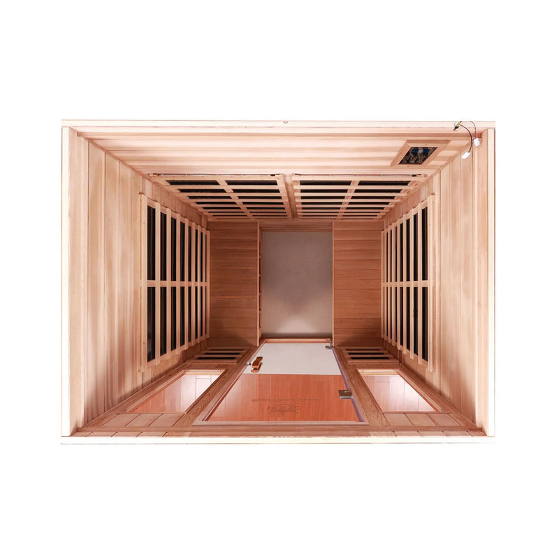 Thermora Kairo 4-Person Outdoor Infrared Hemlock Sauna With Tempered Glass Door (SAK82140) by SAKSBY WHOLESALE