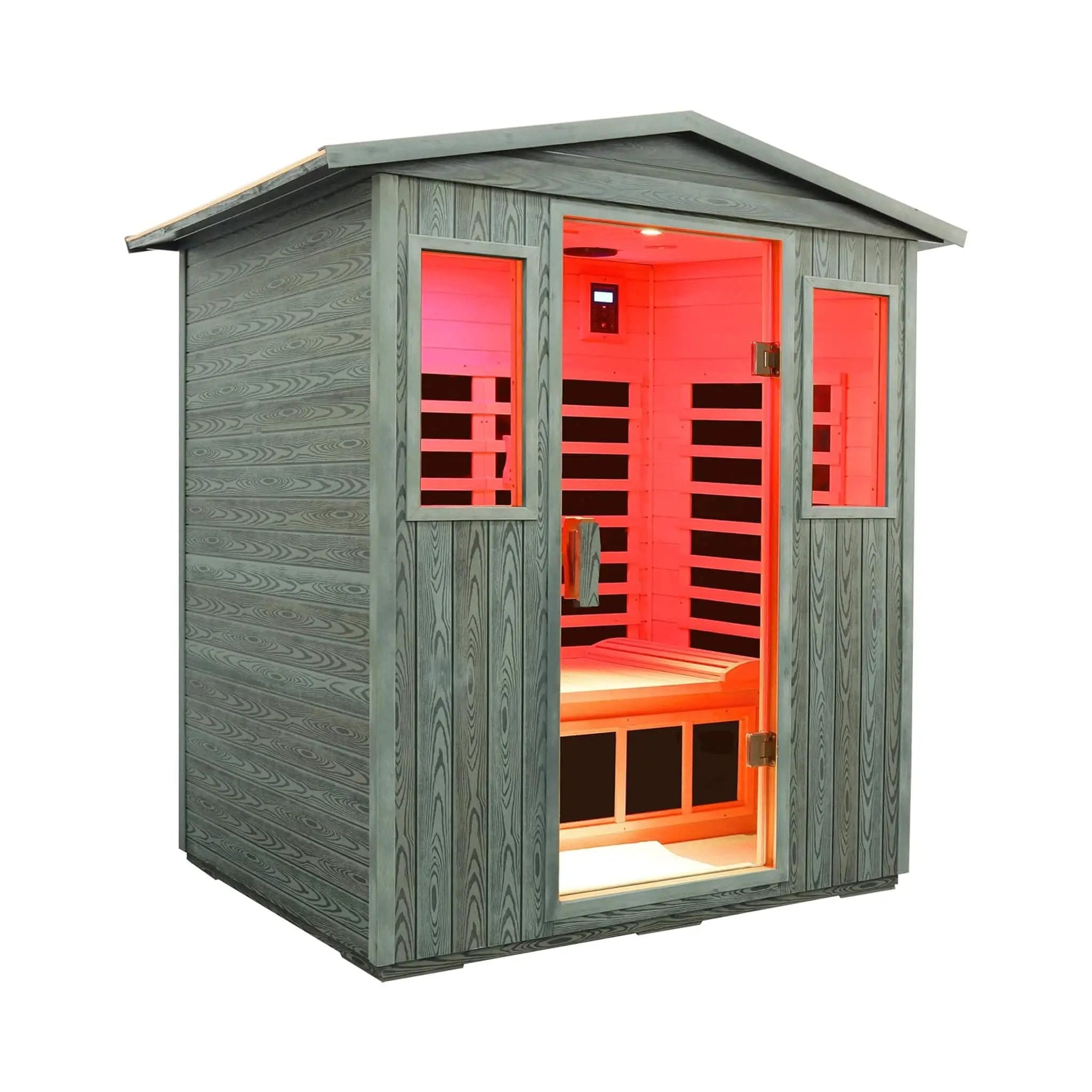 Thermora Nivea 3-Person Full-Spectrum Low EMF Carbonized Composite Infrared Sauna Room With Bluetooth Speakers (SAK85120) by SAKSBY WHOLESALE