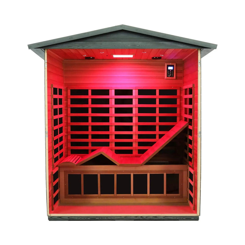 Thermora Nivea 3-Person Full-Spectrum Low EMF Carbonized Composite Infrared Sauna Room With Bluetooth Speakers (SAK85120) by SAKSBY WHOLESALE