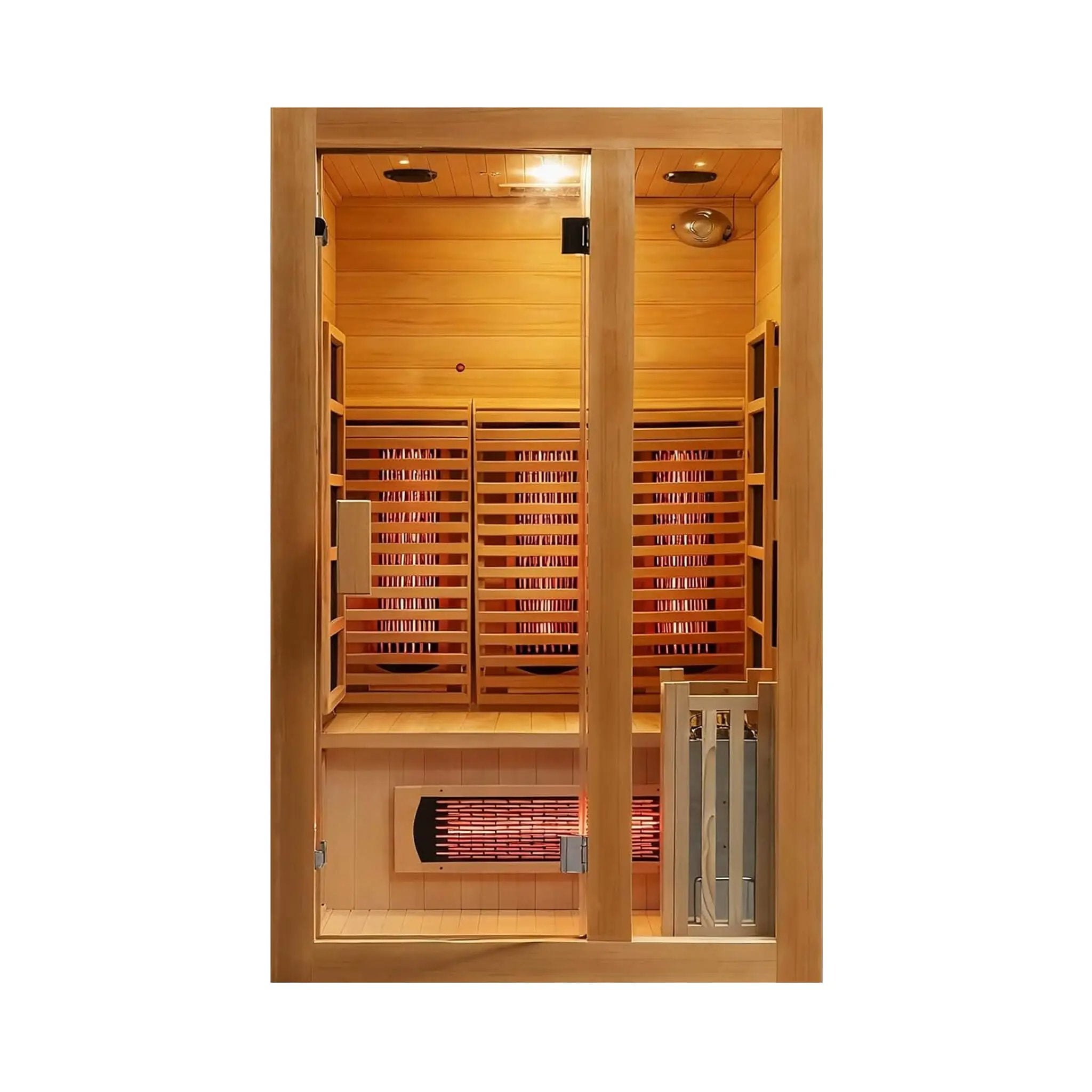 Rövia Luma 2-Person Indoor Hybrid Sauna Room With Infrared And 3.5KW Steam Heater [Made-To-Order] (SAK83750) by SAKSBY WHOLESALE
