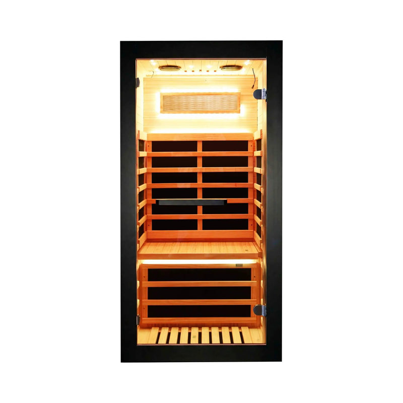 Thermora Solara Single-Person Chilean Pine Infrared Sauna Cabin (SAK57926) by SAKSBY WHOLESALE