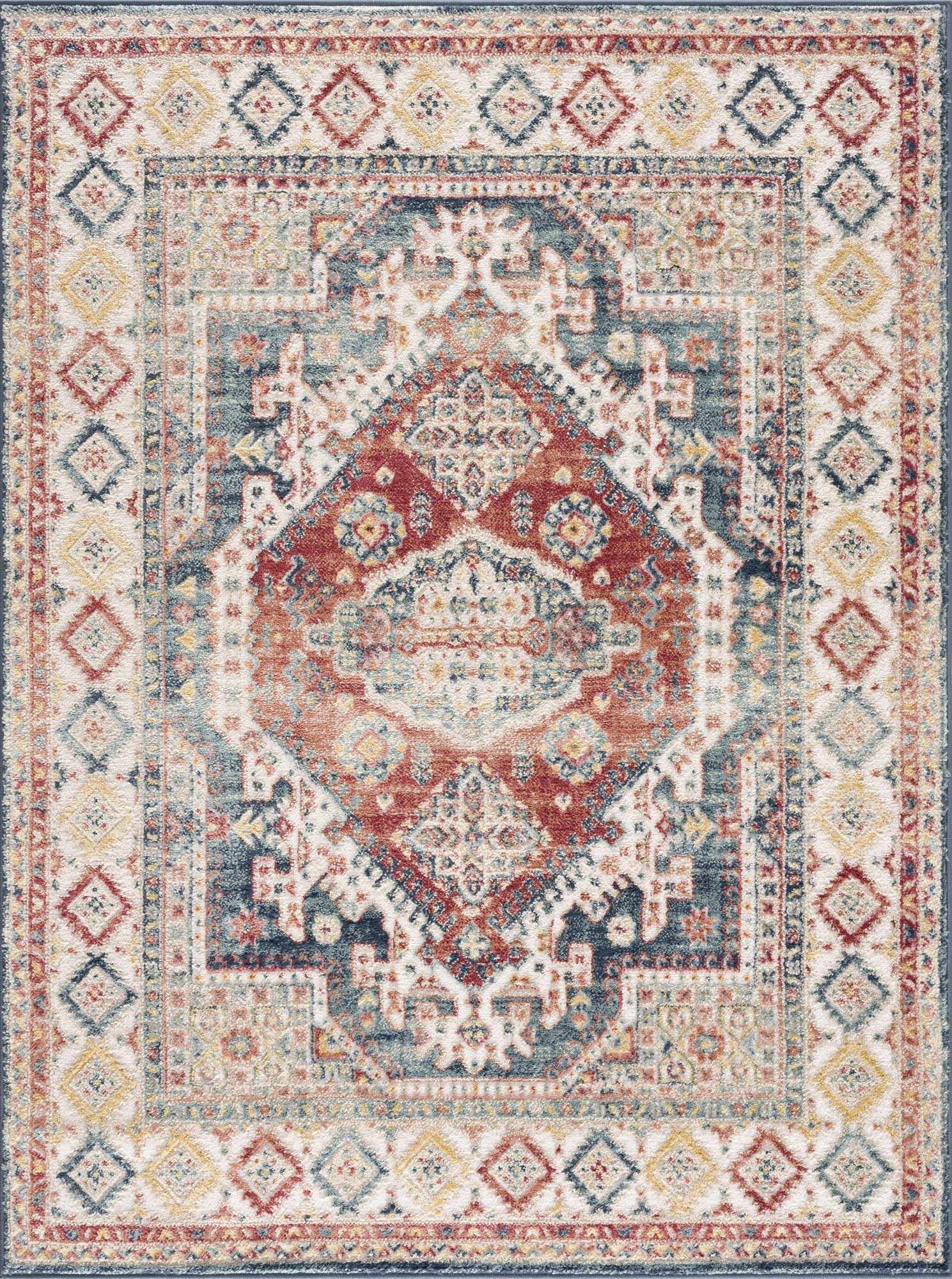 Brend Rust Medallion Area Rug - Clearance by Boutique Rugs