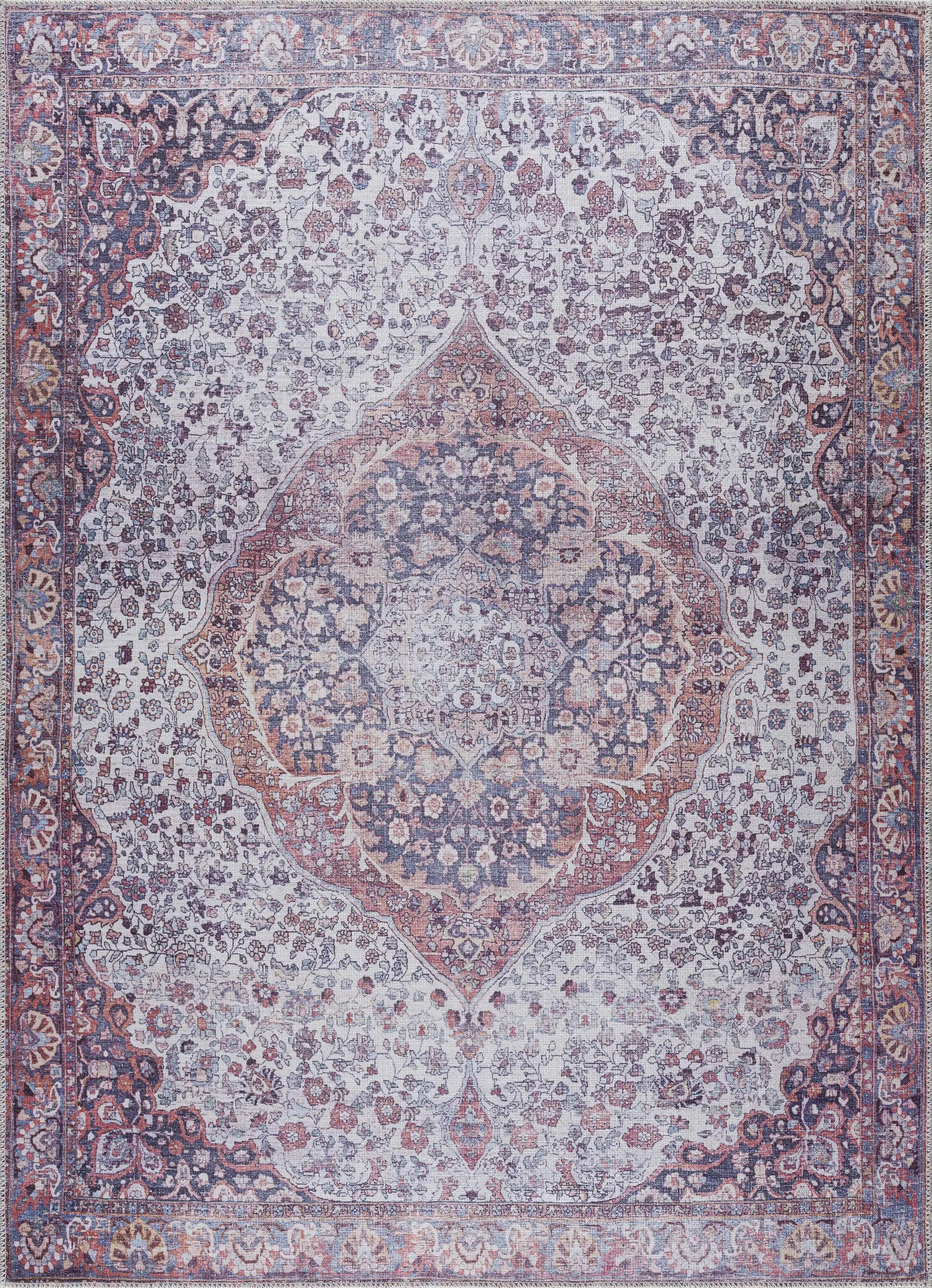 Red Cael Tumble Dry Washable Rug - Clearance by Boutique Rugs