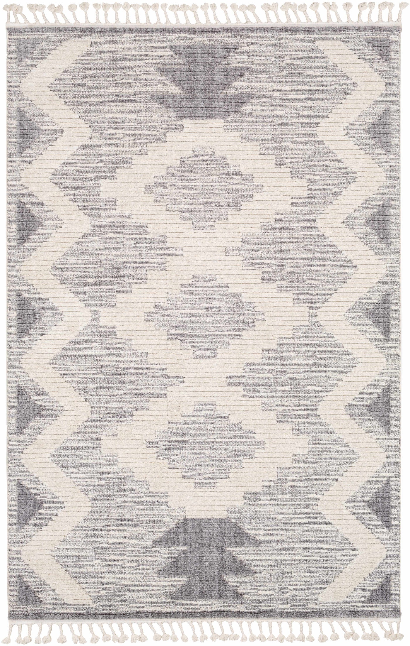 Thornburg High/Low Pile Rug with Tassels - Clearance by Boutique Rugs