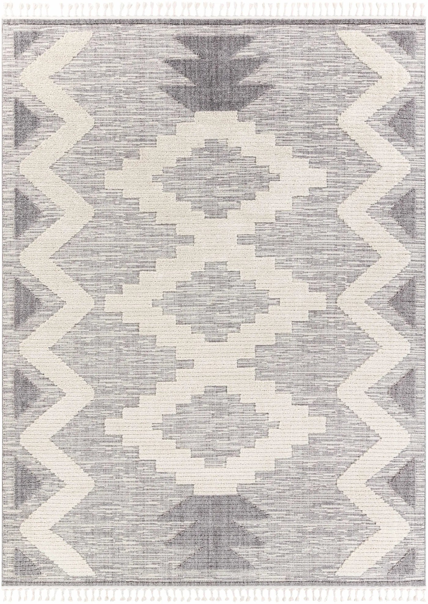 Thornburg High/Low Pile Rug with Tassels - Clearance by Boutique Rugs