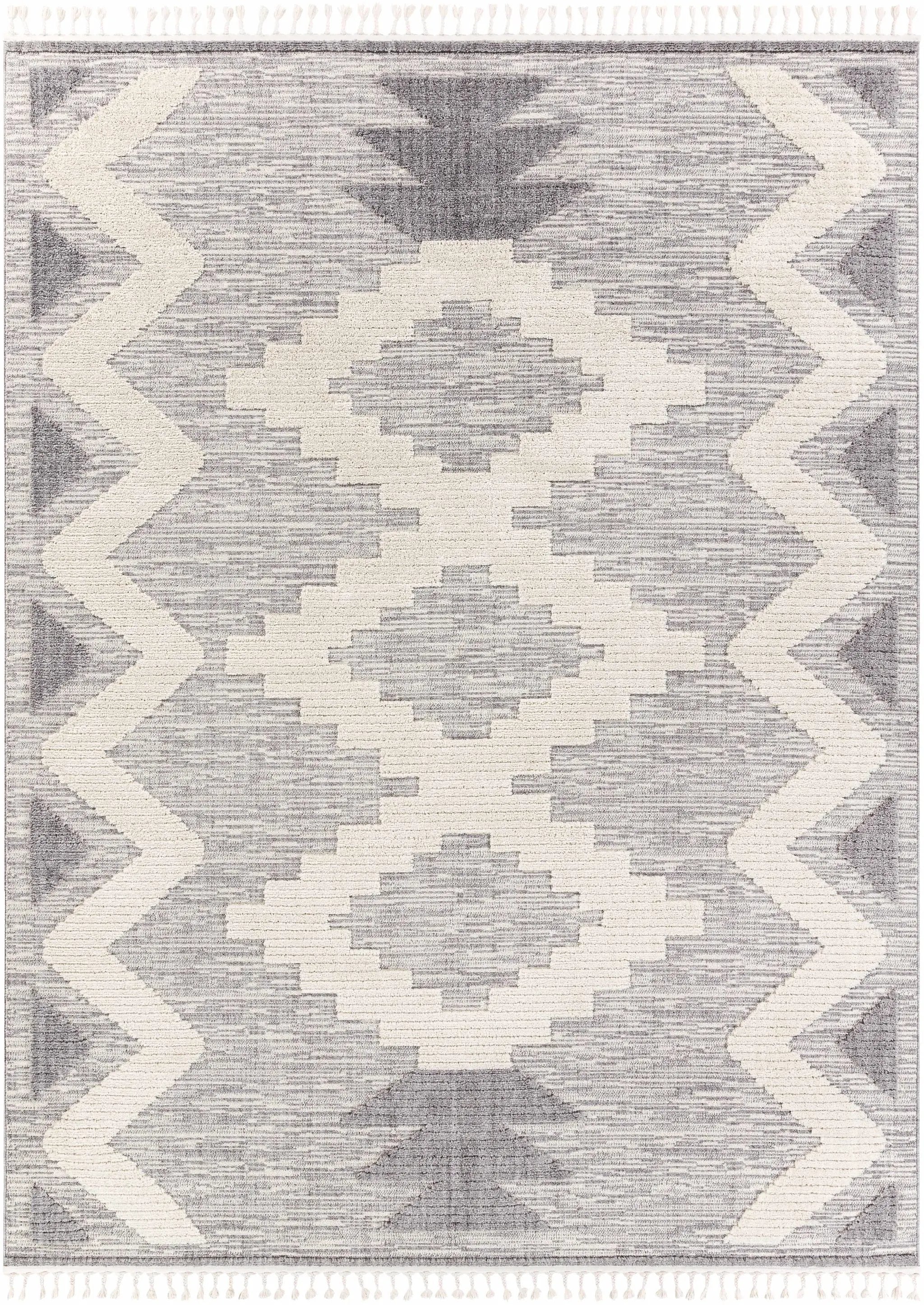 Thornburg High/Low Pile Rug with Tassels - Clearance by Boutique Rugs