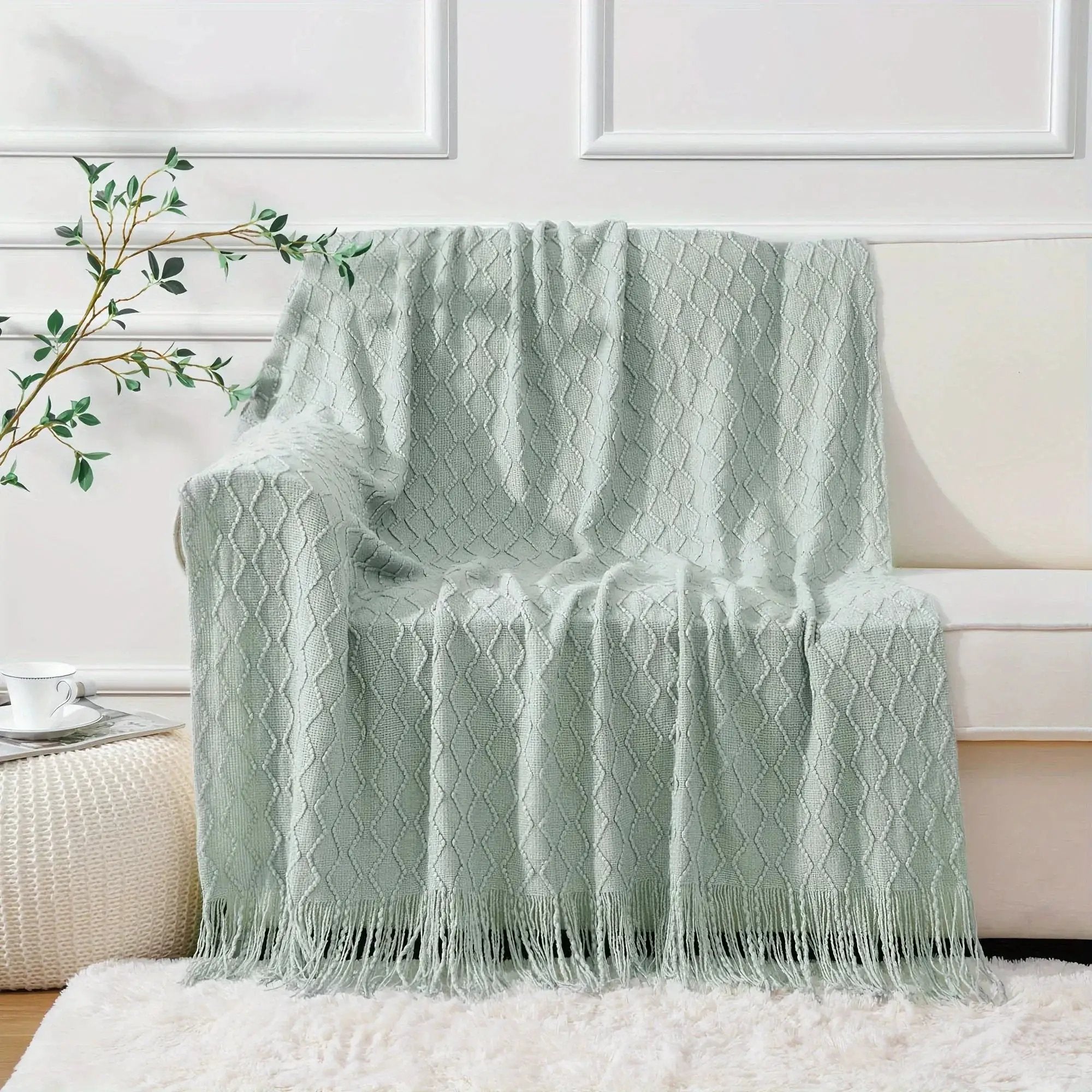Throw Blanket - Soft Navy Blue 50x60 by House Of Avana