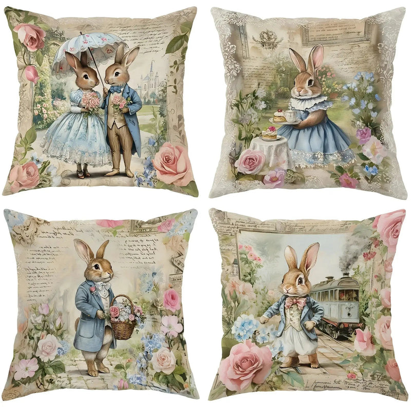 Throw Pillow Covers - Retro Romantic Pink Set by House Of Avana