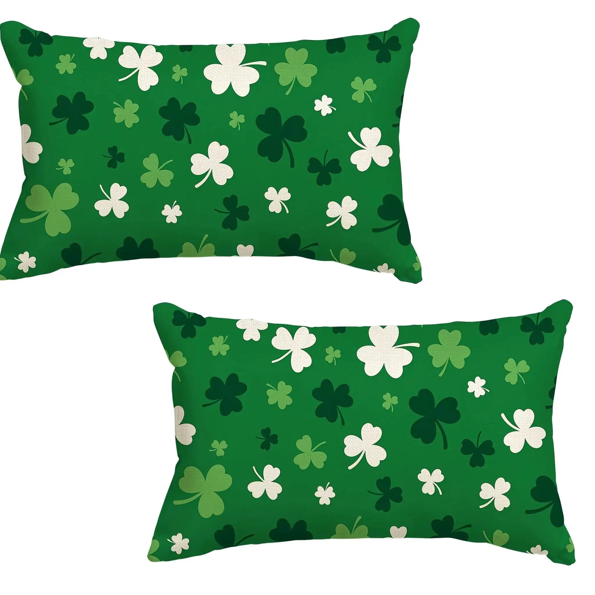 Throw Pillow - Shamrock Green Polyester 12x20 inch by House Of Avana