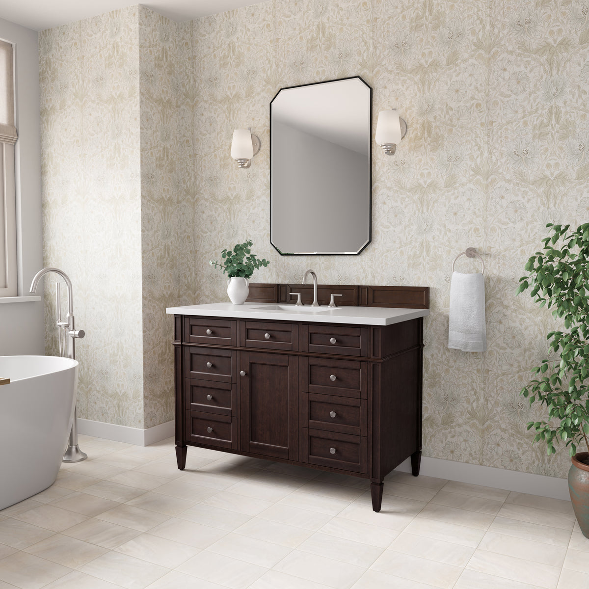 James Martin Brittany 48" Single Bathroom Vanity, Burnished Mahogany, view 32