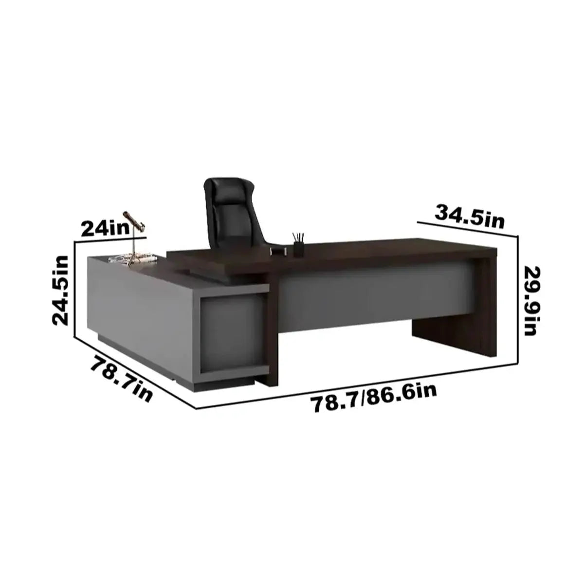 Elmore · Modern L-Shaped Executive Desk by Arc Grove