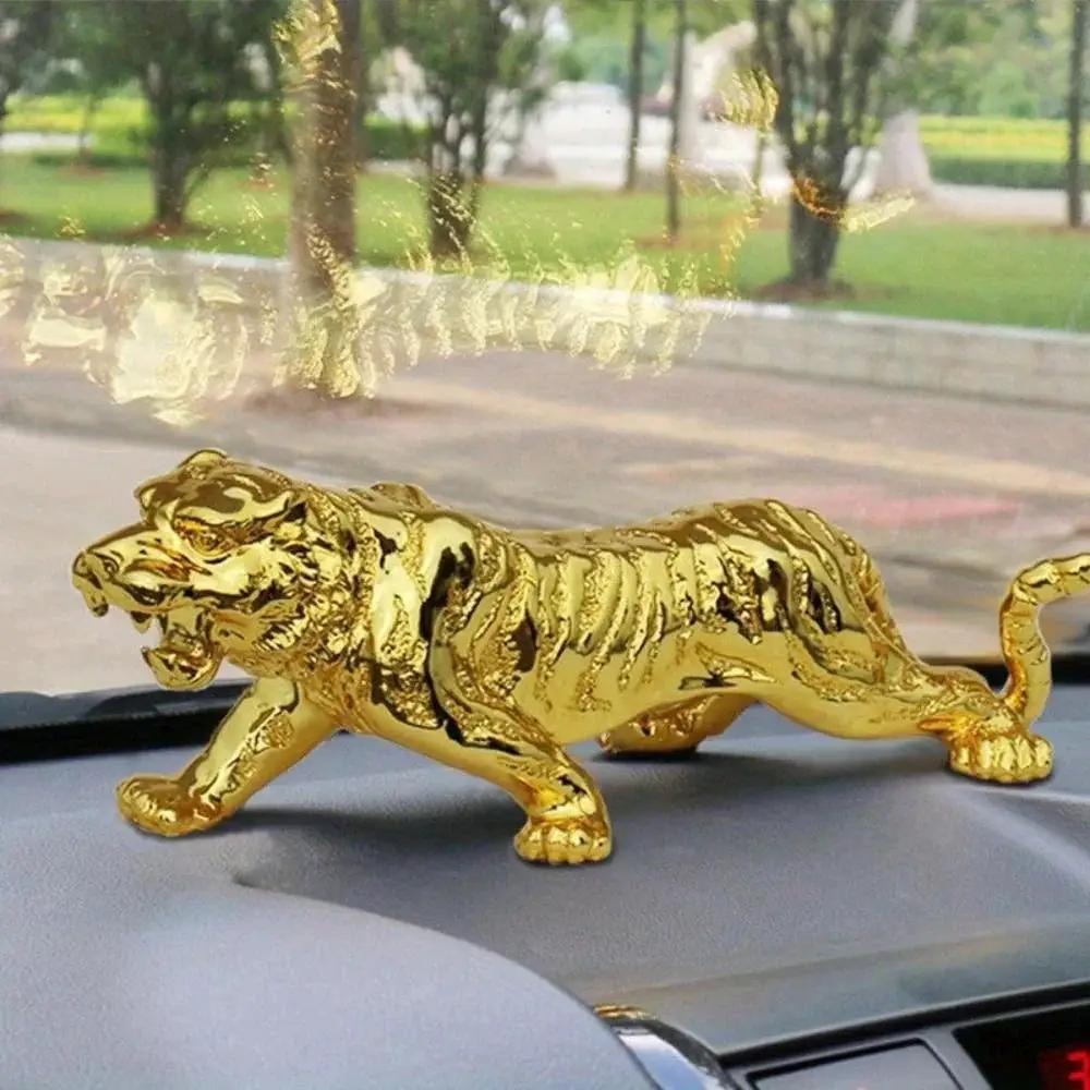 Golden Roaring Tiger Sculpture Decorative Table Accent by House Of Avana