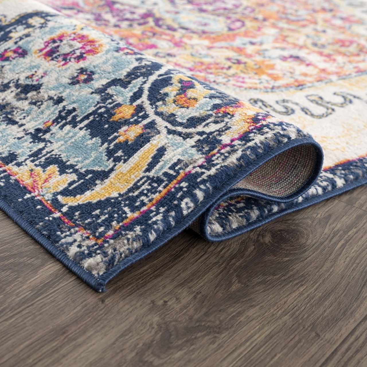 Tigrit Blue & Orange 2300 Area Rug - Clearance by Boutique Rugs
