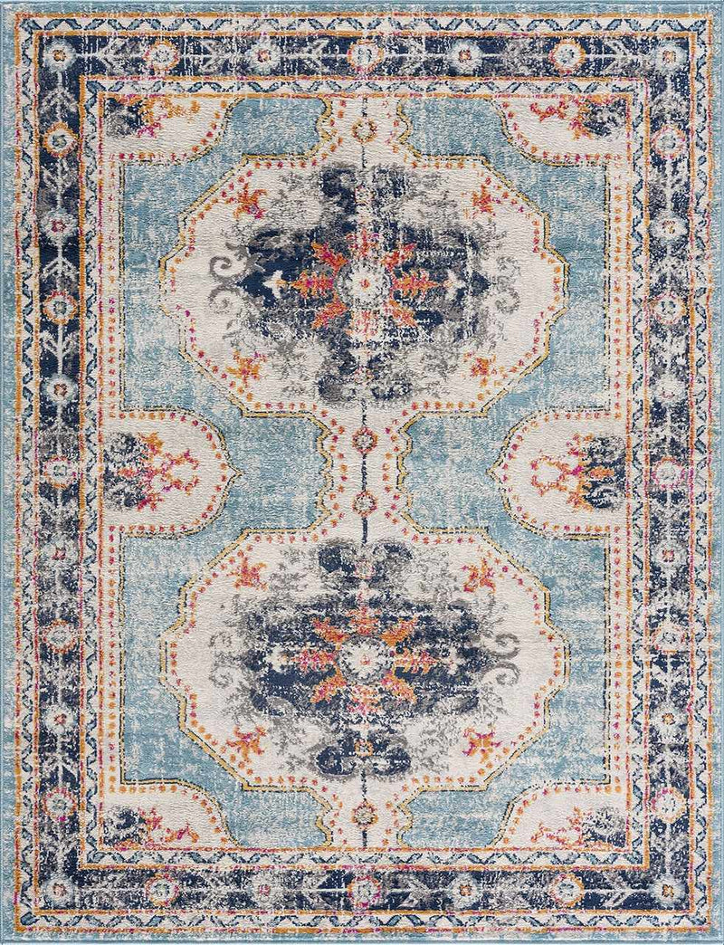 Tigried Turquoise 2308 Area Rug - Clearance by Boutique Rugs