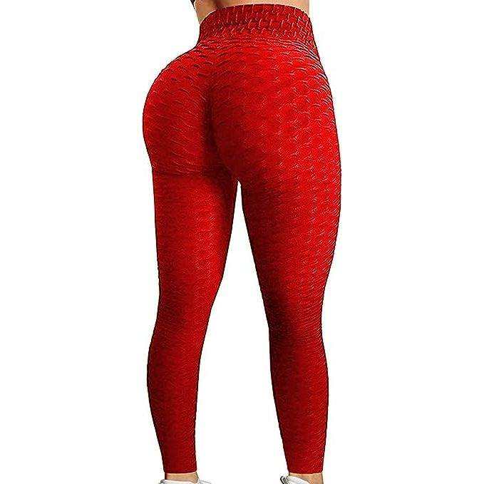 Women Leggings Anti-Cellulite High Waist Push Up Yoga Pants TikTok Butt Lift by Selzalot