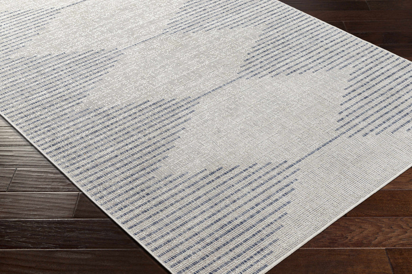 Stephan Gray & Blue Outdoor Rug by Boutique Rugs