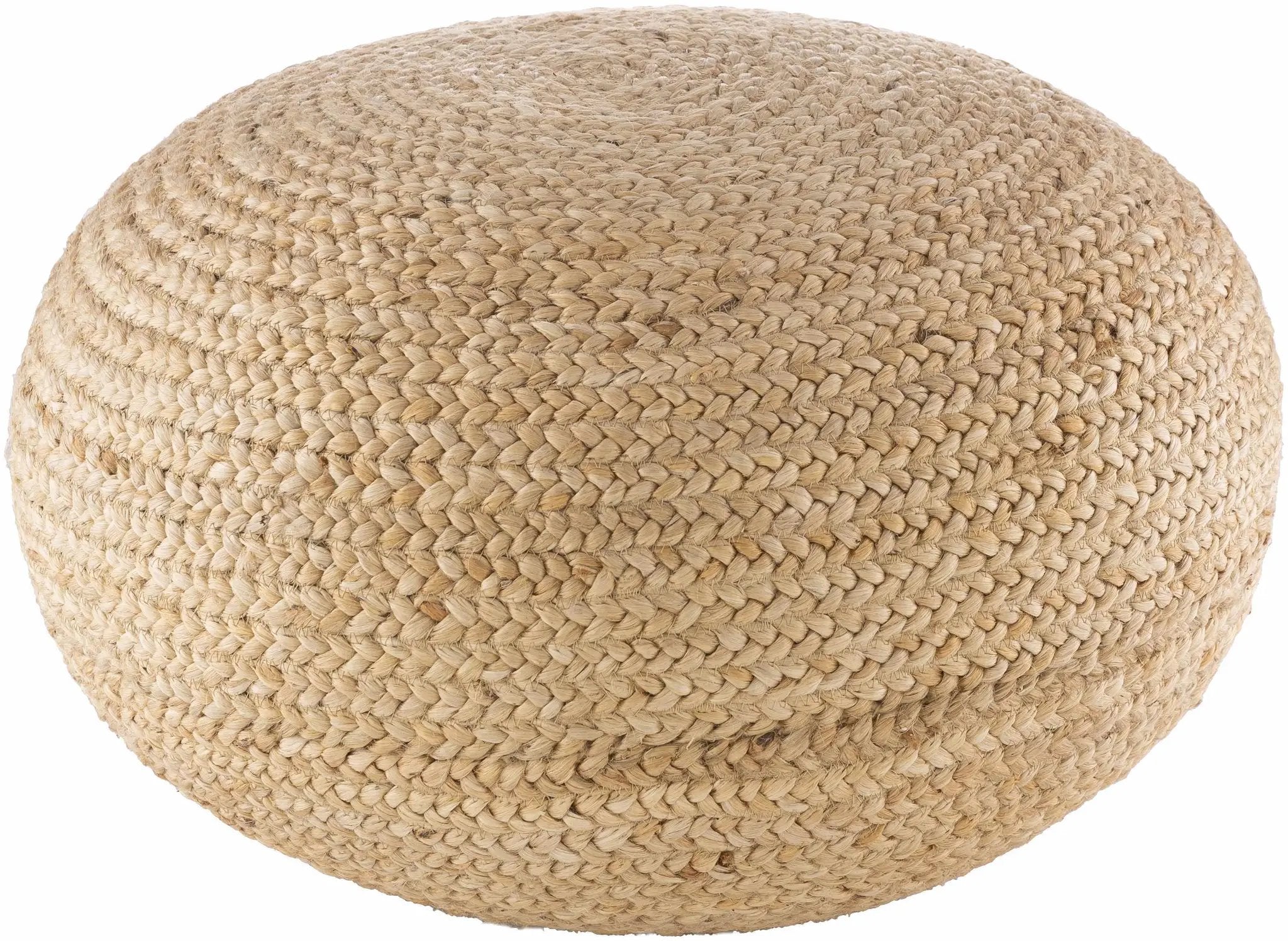 Tintern Jute Knitted Pouf by Boutique Rugs