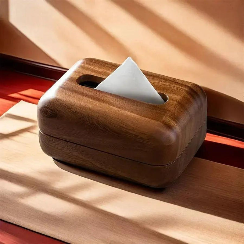 Tissue Box - Handcrafted Wooden with Lid by House Of Avana