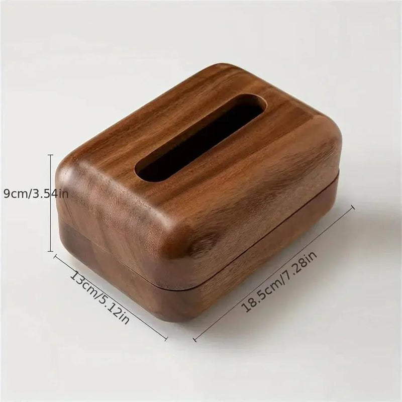 Tissue Box - Handcrafted Wooden with Lid by House Of Avana