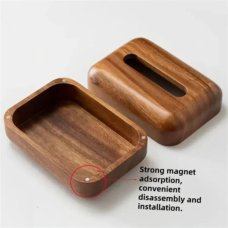 Tissue Box - Handcrafted Wooden with Lid by House Of Avana