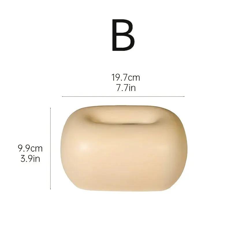 Tissue Box Holder - Modern Ceramic White by House Of Avana