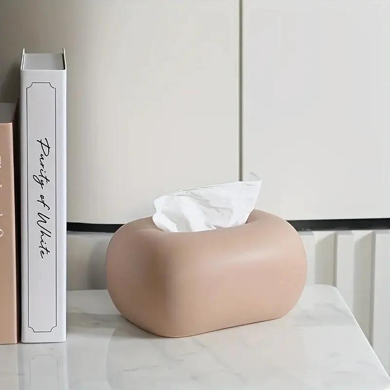 Tissue Box Holder - Modern Ceramic White by House Of Avana