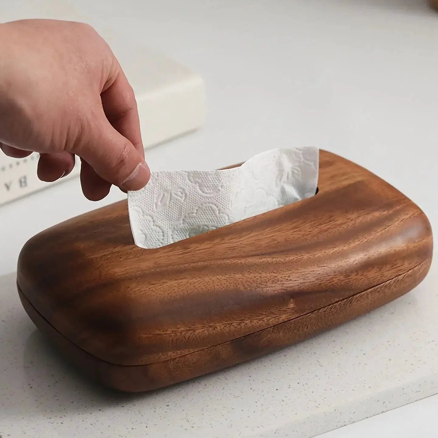 Tissue Box - Luxury Wooden Walnut by House Of Avana