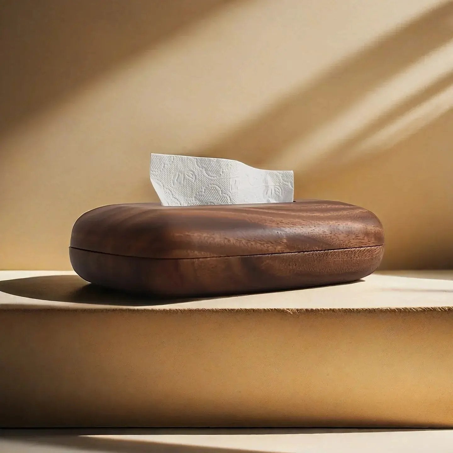 Tissue Box - Modern Walnut Wooden Rectangular by House Of Avana