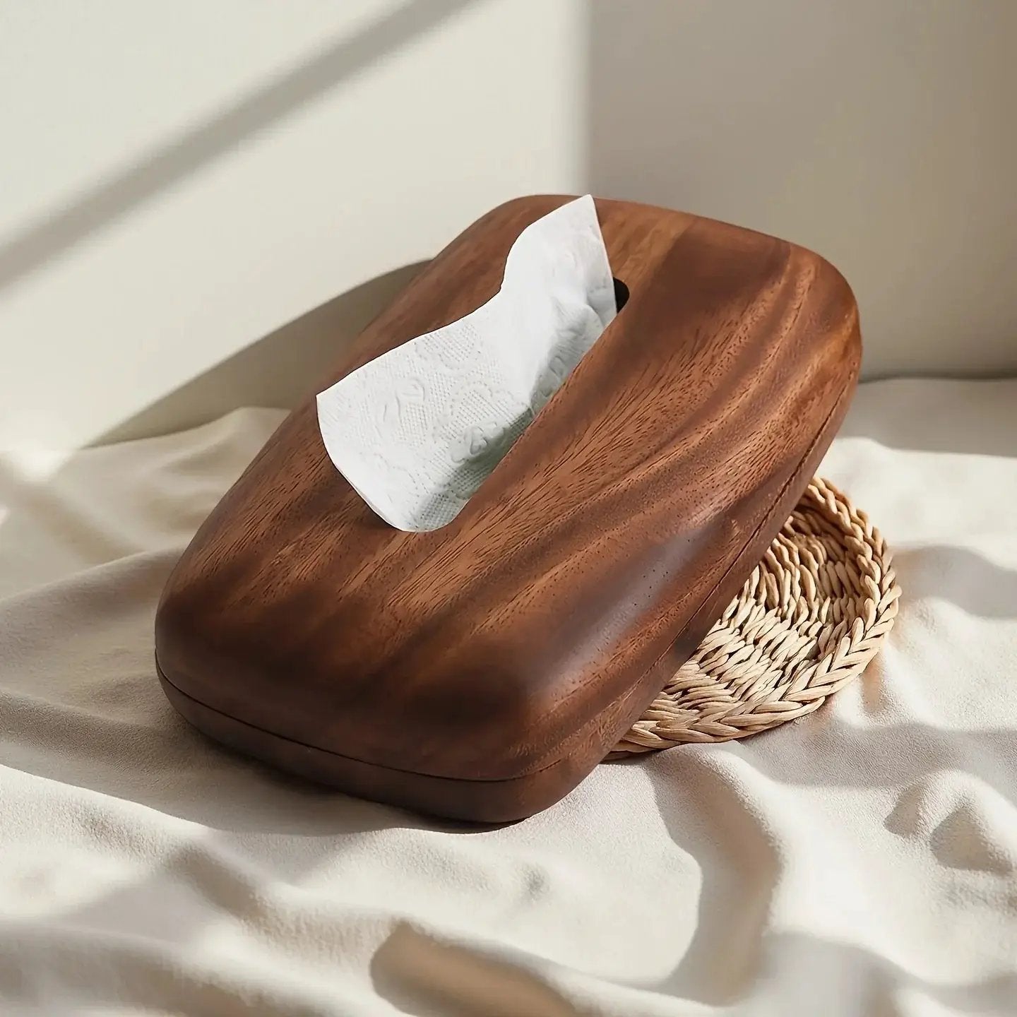 Tissue Box - Modern Walnut Wooden Rectangular by House Of Avana