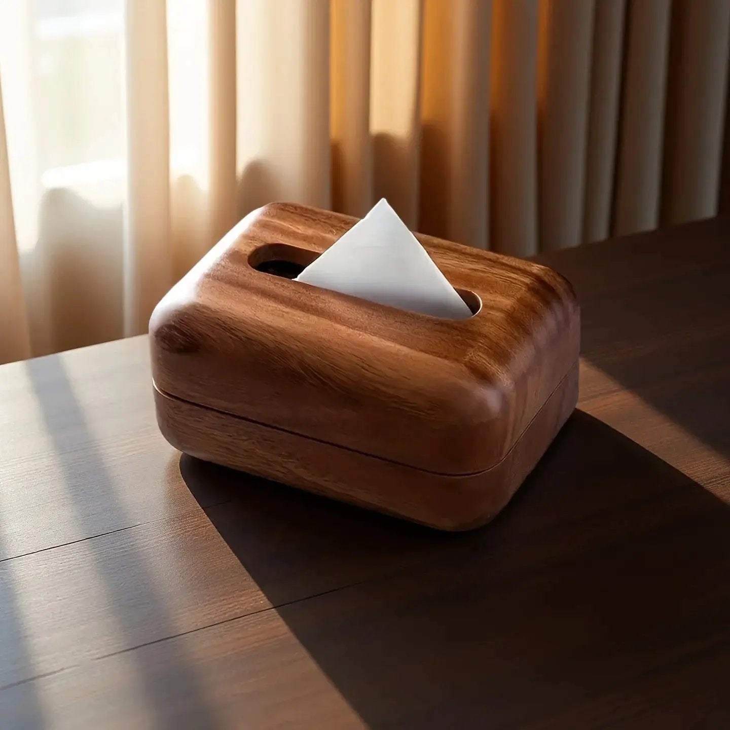 Tissue Box - Modern Walnut Wooden Rectangular by House Of Avana