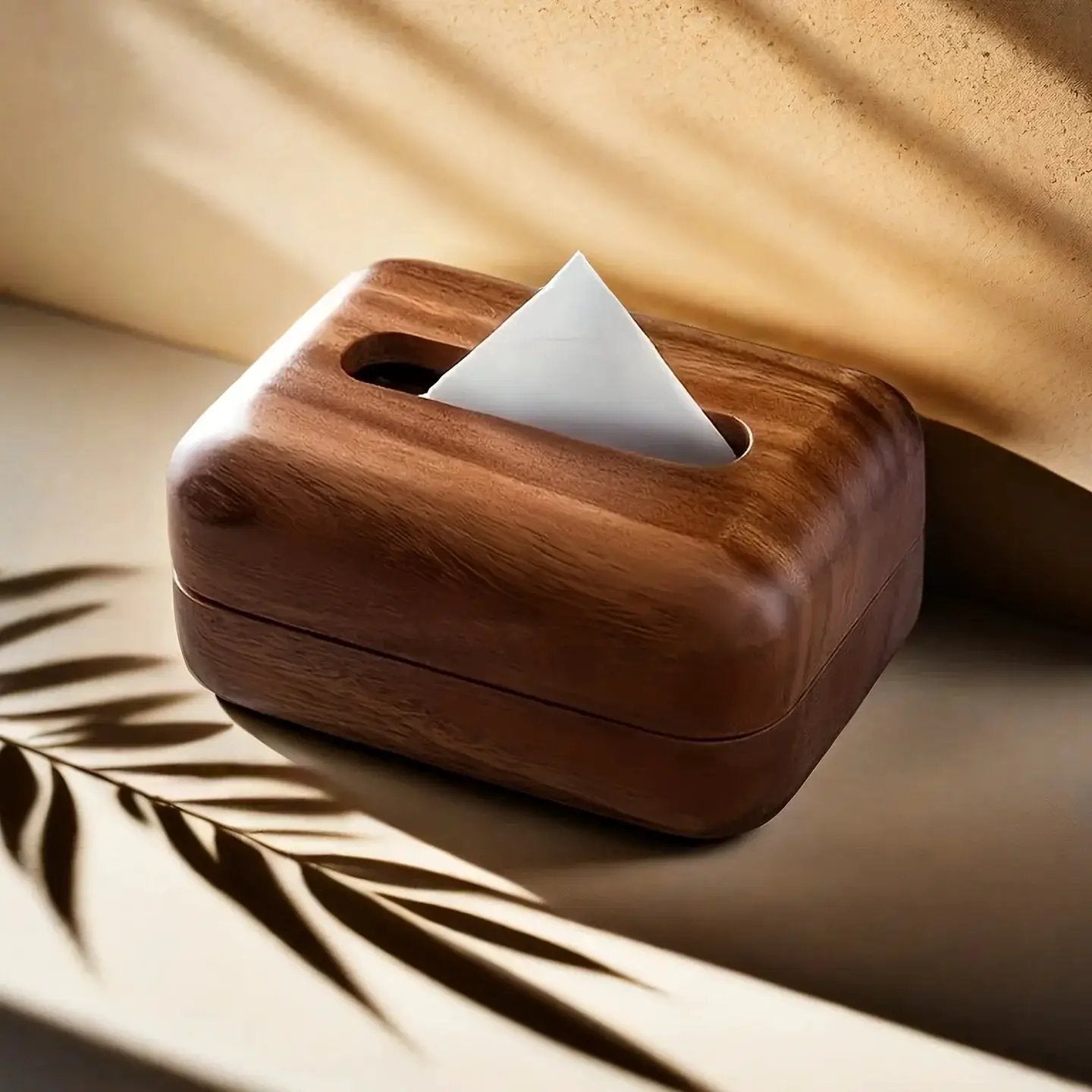 Tissue Box - Modern Walnut Wooden Rectangular by House Of Avana