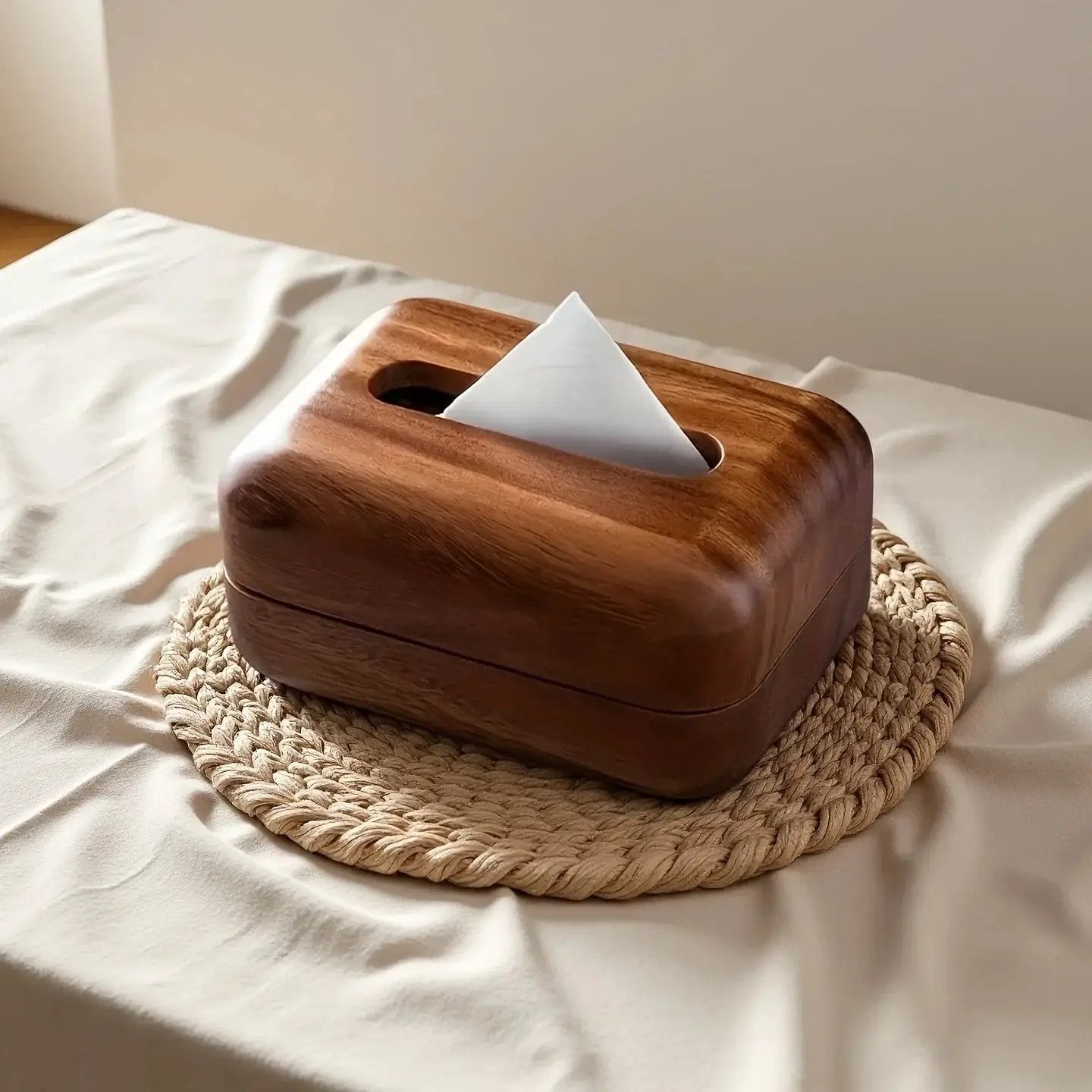 Tissue Box - Modern Walnut Wooden Rectangular by House Of Avana