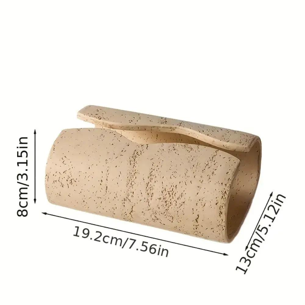 Tissue Box - Wooden Curved with Lid by House Of Avana