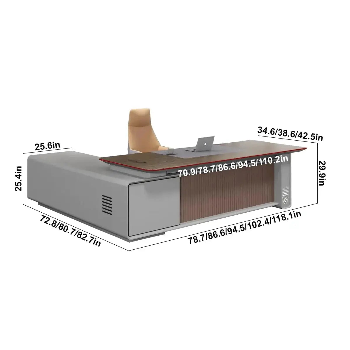 Myer · Modern Executive L-Shaped Desk by Arc Grove