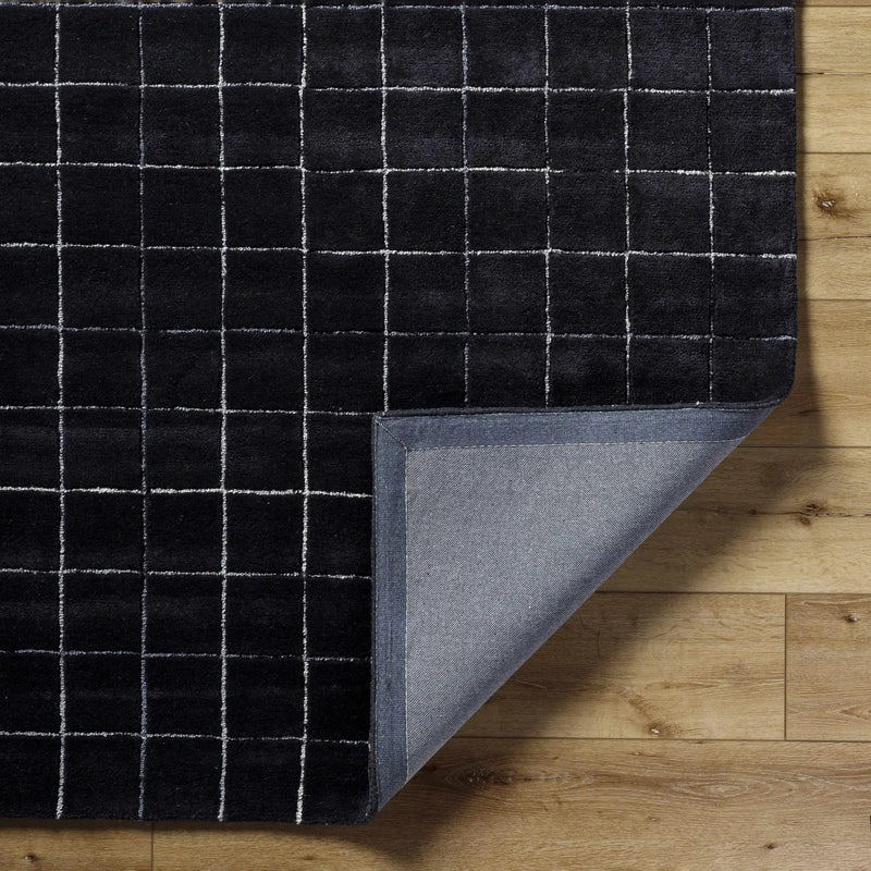 Toshi Jet Black Area Rug by Boutique Rugs