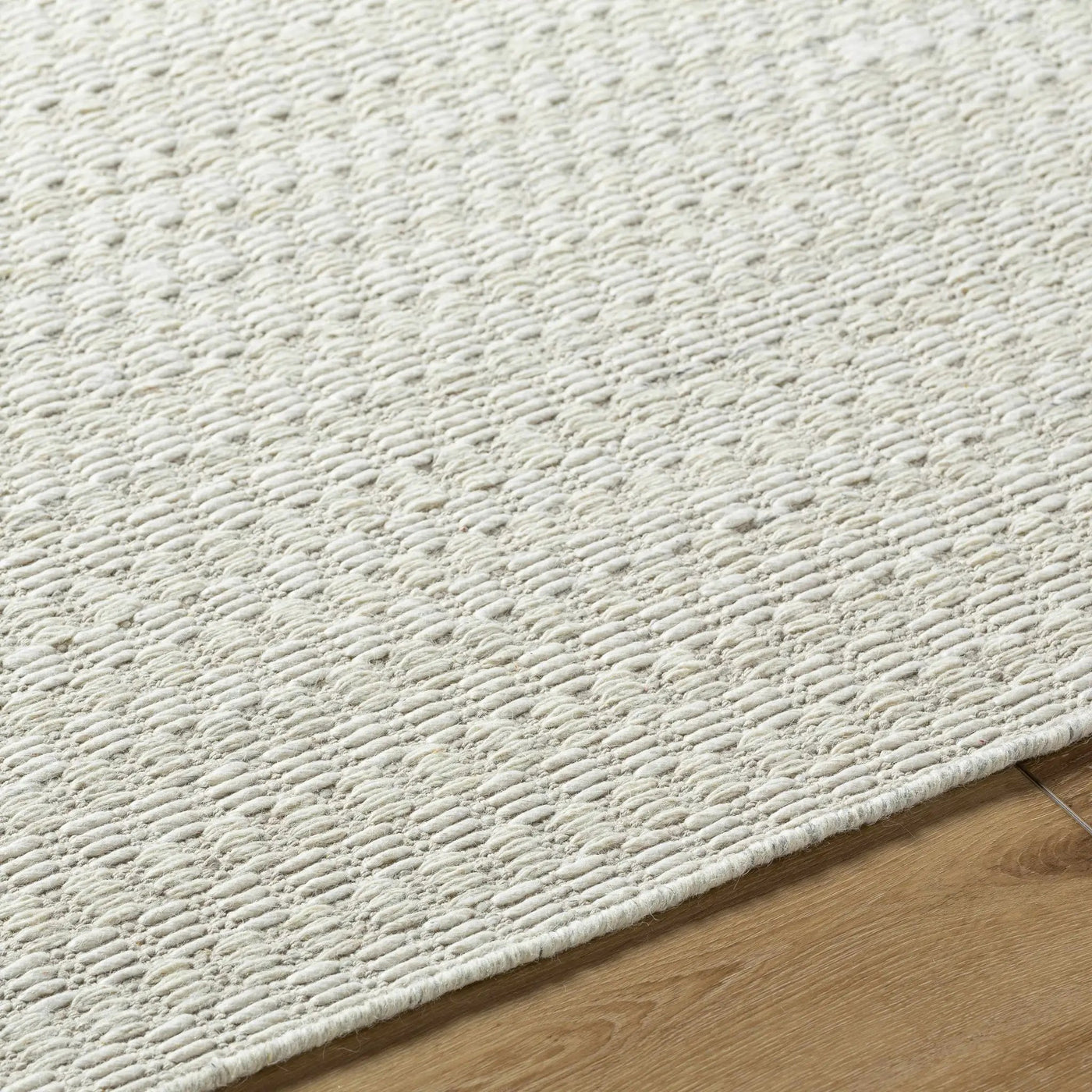 Tevah Siver Wool Rug by Boutique Rugs