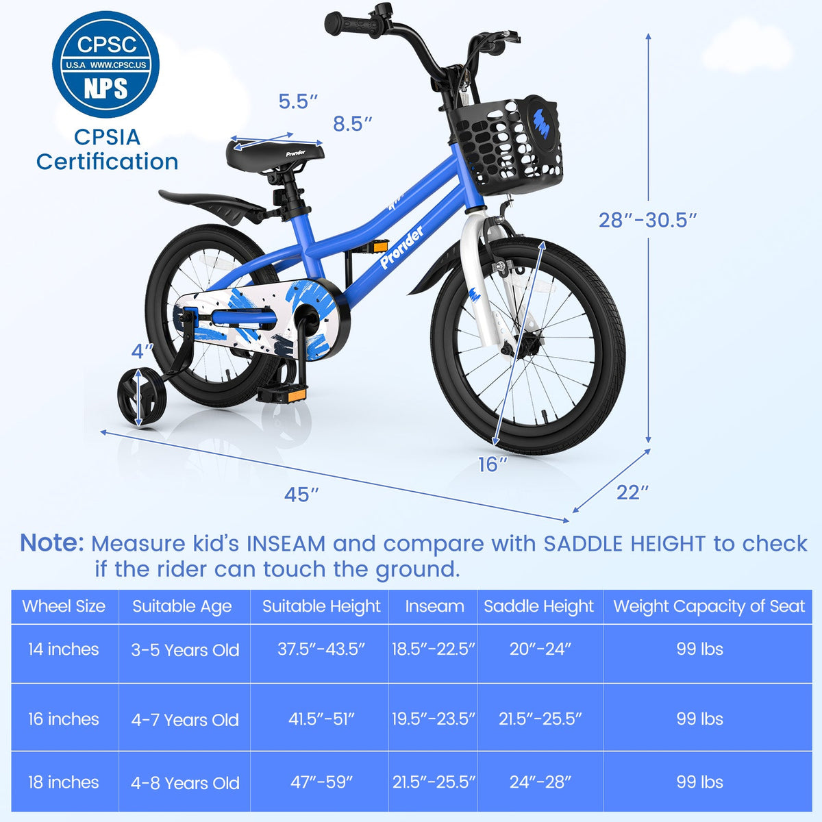 16 Inch Kids Bike with Removable Training Wheels, photo 11 of 12