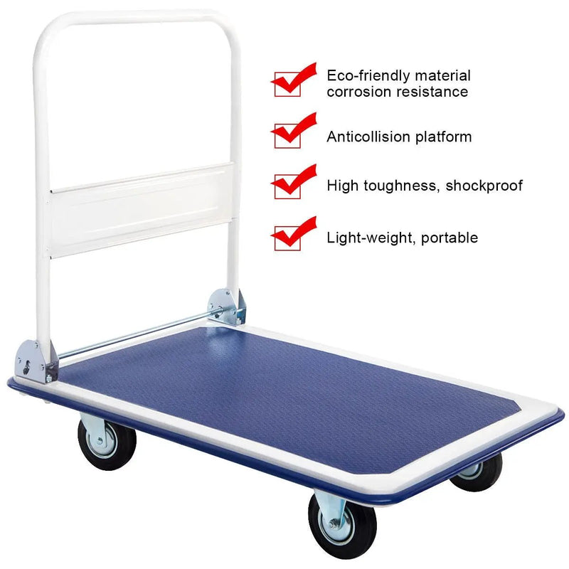 660 Pounds Folding Platform Cart Dolly Hand Truck by DirectDeals