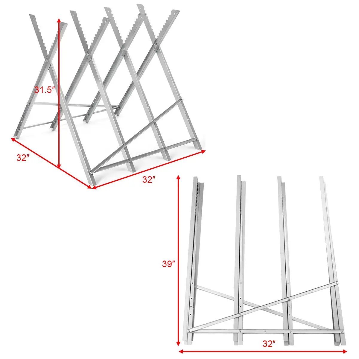 220 lbs Heavy Duty Portable Foldable Steel Sawhorse by DirectDeals