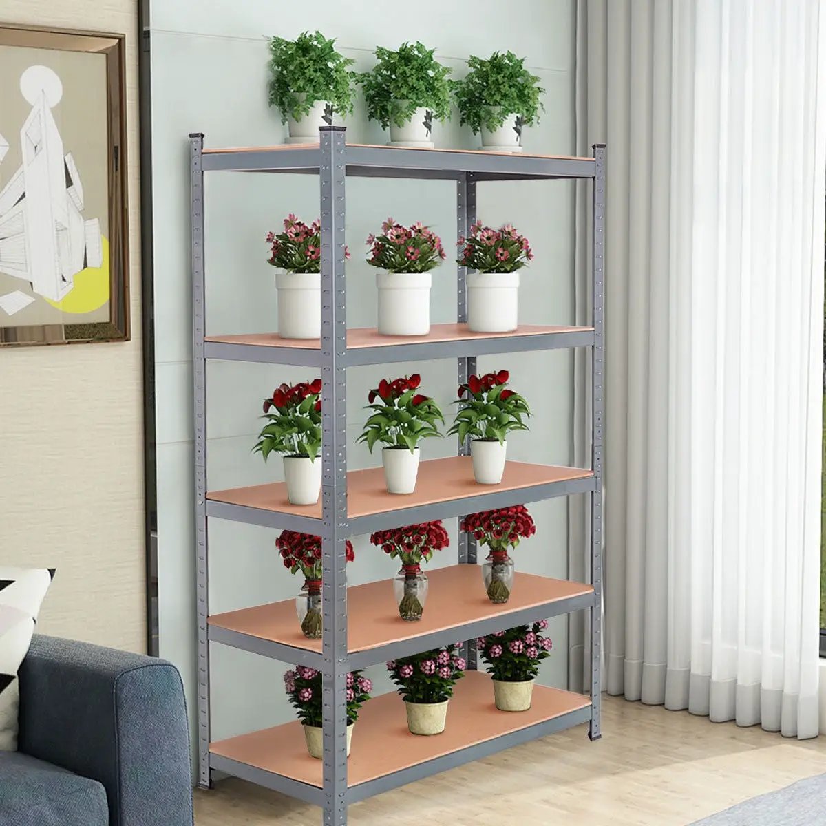 71 inch Heavy Duty Steel Adjustable 5 Level Storage Shelves by DirectDeals