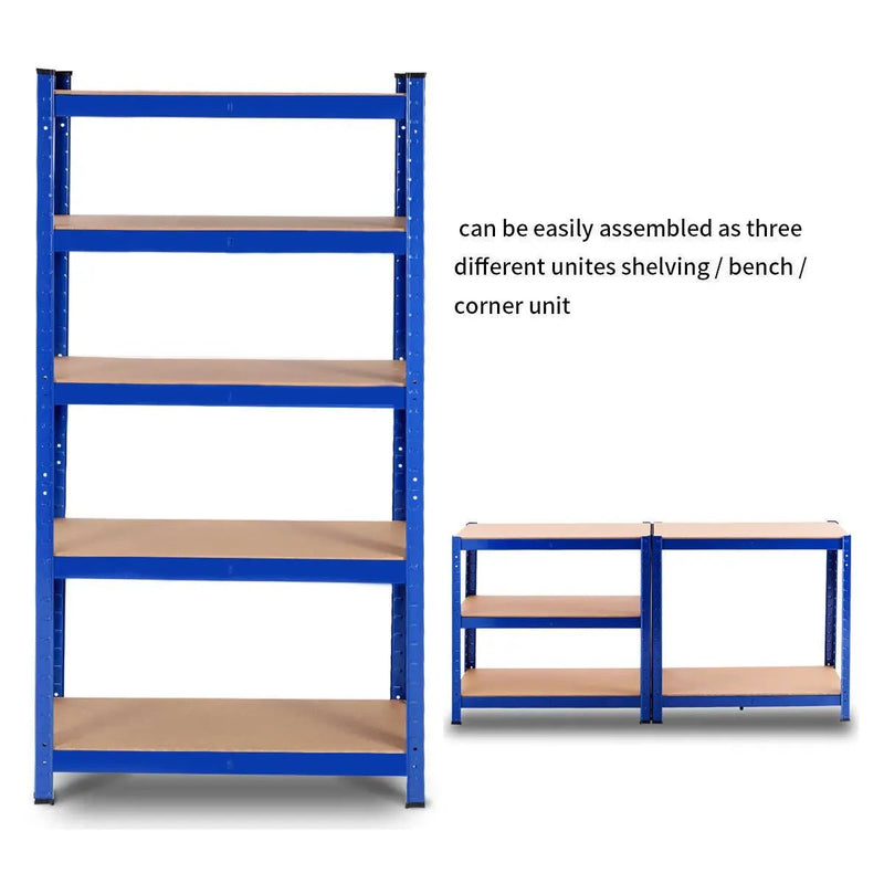 29.5 x 59 Inch Adjustable 5-layer 2000 lbs Capacity Tool Shelf-Blue by DirectDeals
