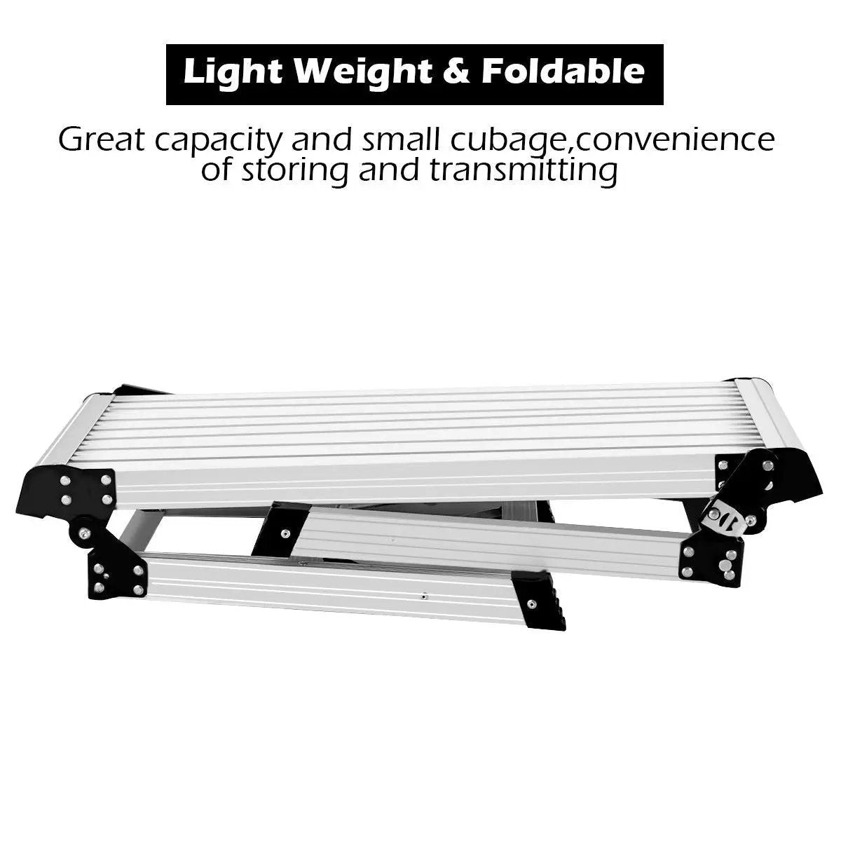 Heavy Duty Portable Bench Aluminum Folding Step Ladder by DirectDeals