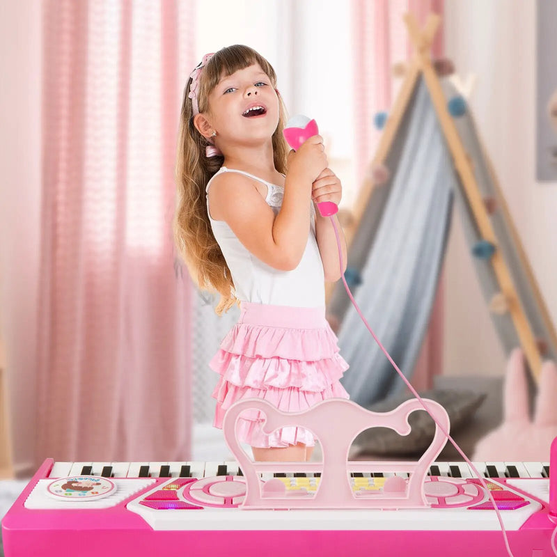 49 Keys Kids Piano Keyboard for Kids 3+-Pink by DirectDeals