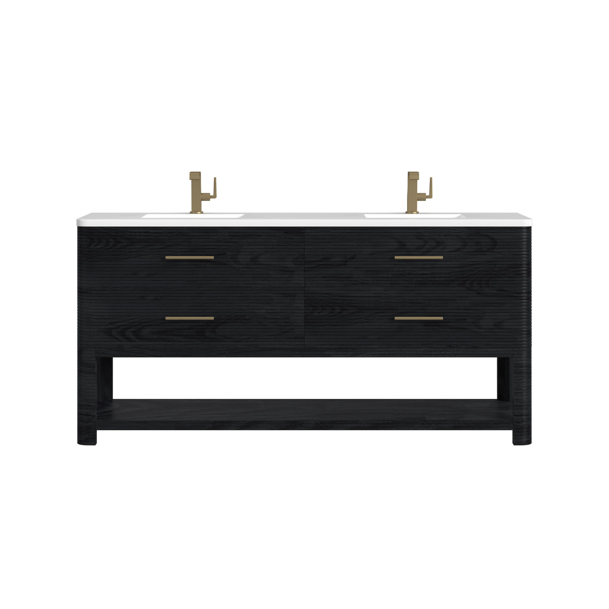 James Martin Lucian 72" Double Bathroom Vanity, Carbon Oak, view 19