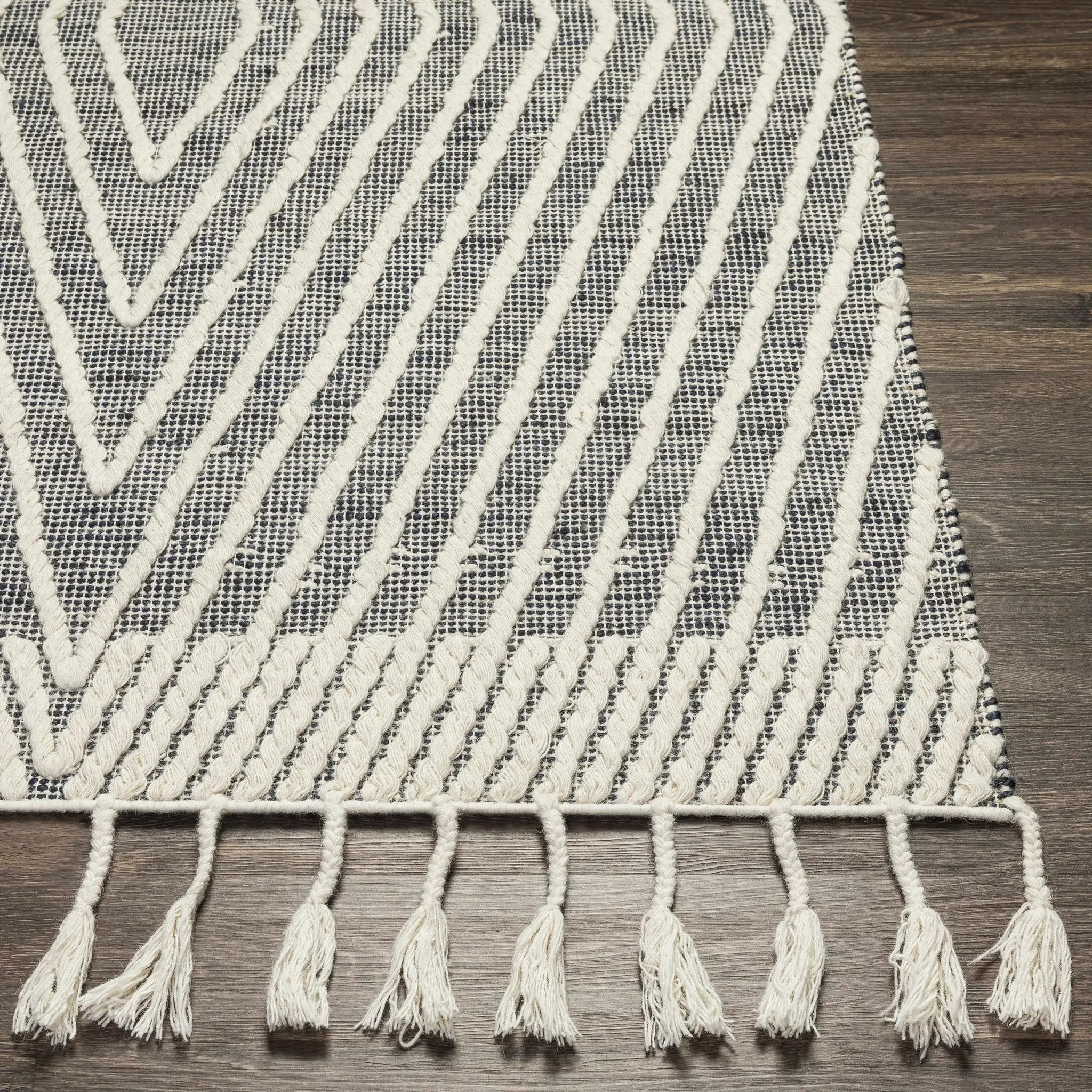 Tamayong Tasseled Jute&Wool Rug - Clearance by Boutique Rugs
